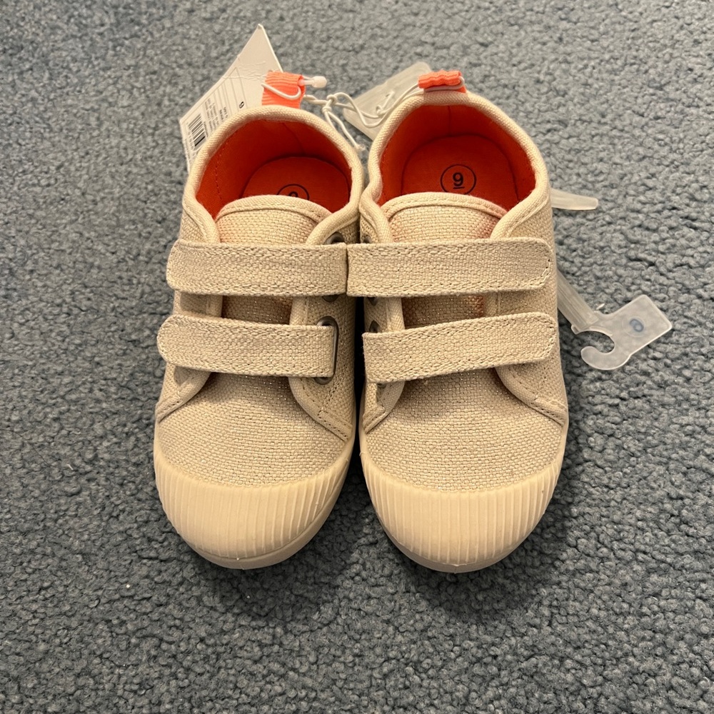 Cat & Jack Madge sneakers. Beige glitter. Size 9